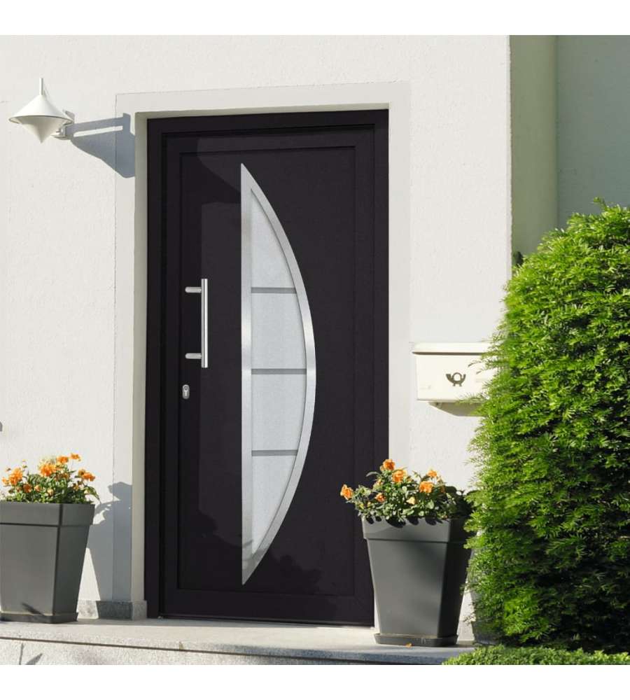 Porta di Ingresso Antracite 88x200 cm 279211