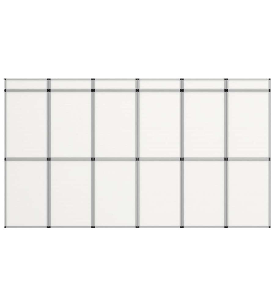 vidaXL Parete Espositiva Pieghevole 18 Pannelli 362x200 cm Bianco - Divisorio per Fiere - Pannelli Espositivi