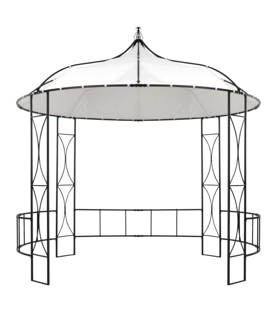 Gazebo 300x290 cm Bianco Rotondo