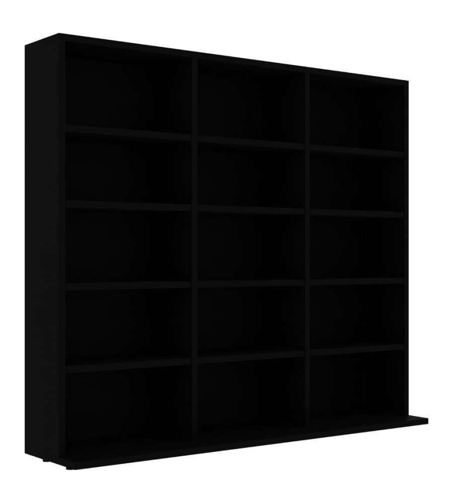 Armadio Porta CD Nero 102x23x89,5 cm in Truciolato