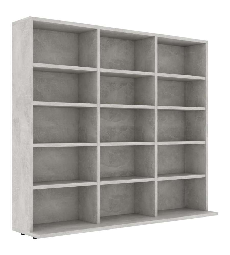 Armadio Porta CD Grigio Cemento 102x23x89,5 cm in Truciolato