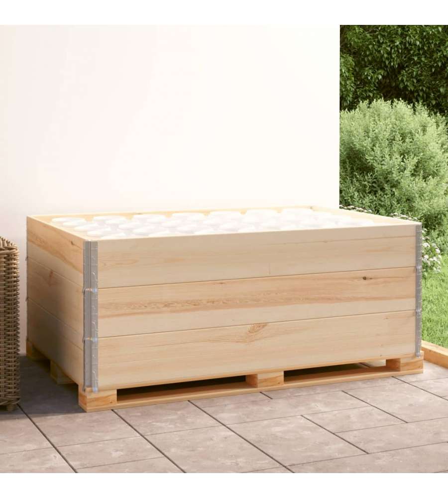 Collari per Pallet 3 pz 100x150 cm in Legno Massello di Pino