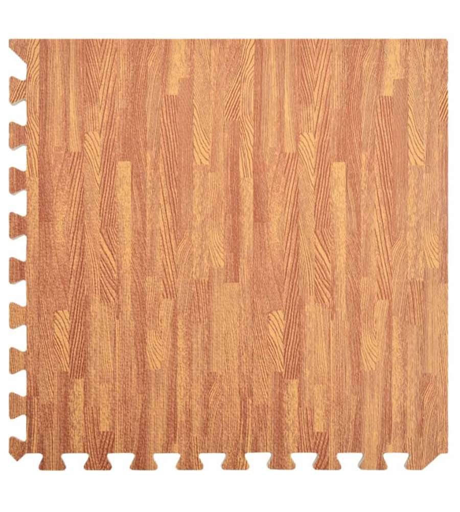 Tappetino a Incastro 12 pz Venature Legno 4,32 mq Schiuma EVA
