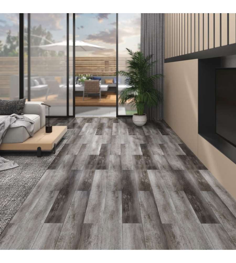 Listoni Pavimenti Non Autoadesivi PVC 4,46 mq 3mm Legno Striato