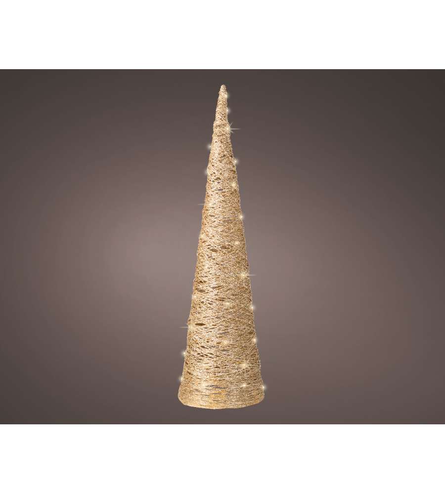 Mini albero in carta oro con luci