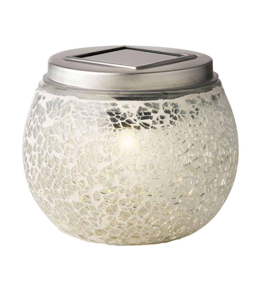Lampada solare Led in vaso di vetro