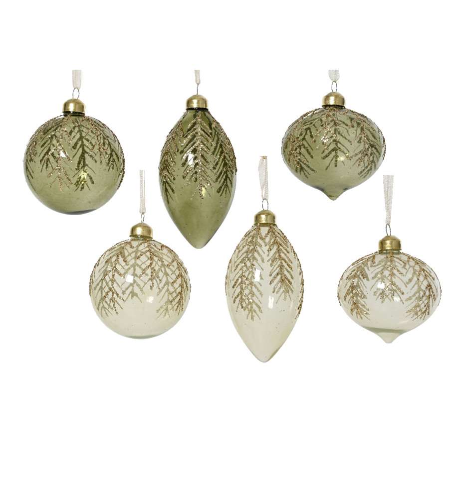 Sfera natalizia con elegante decoro oro 8cm