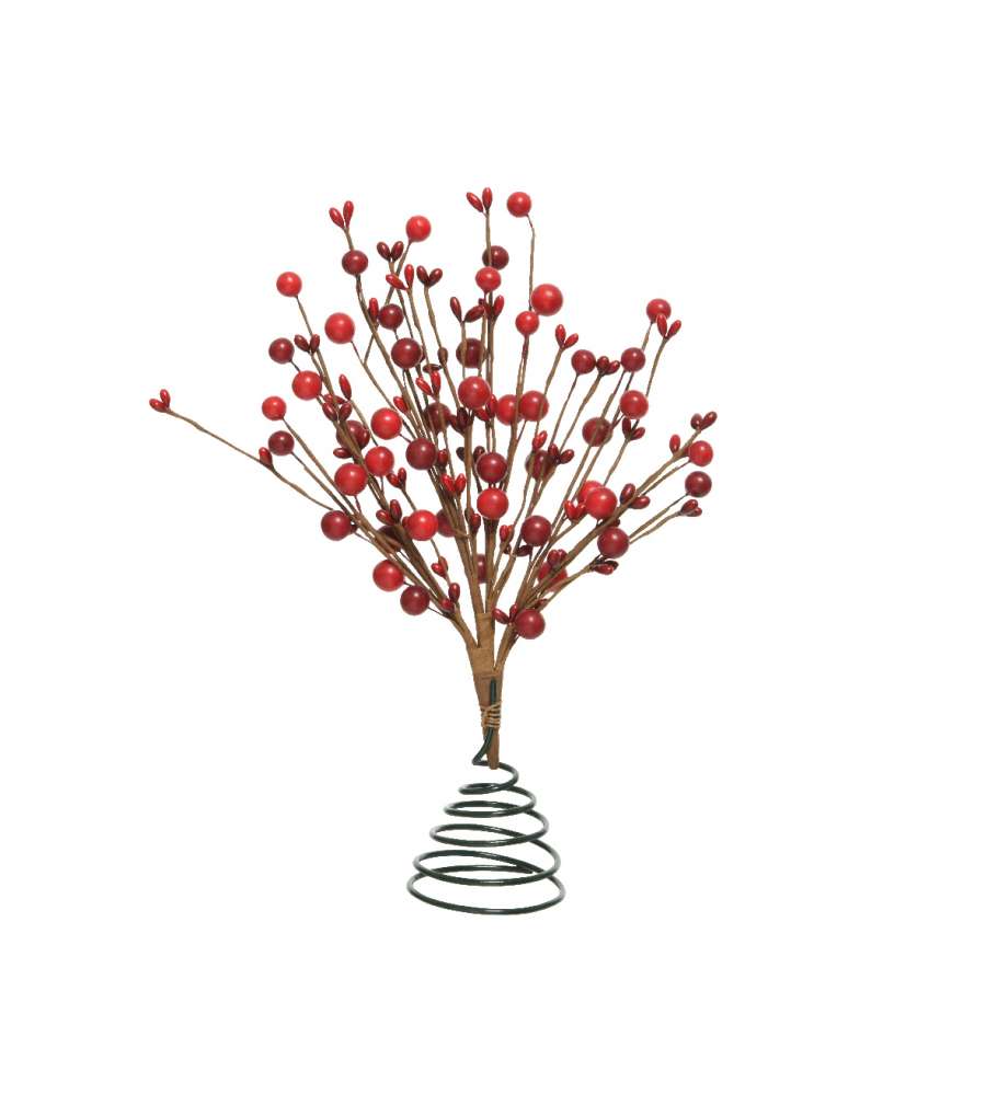 Puntale con bacche rosse H20 cm