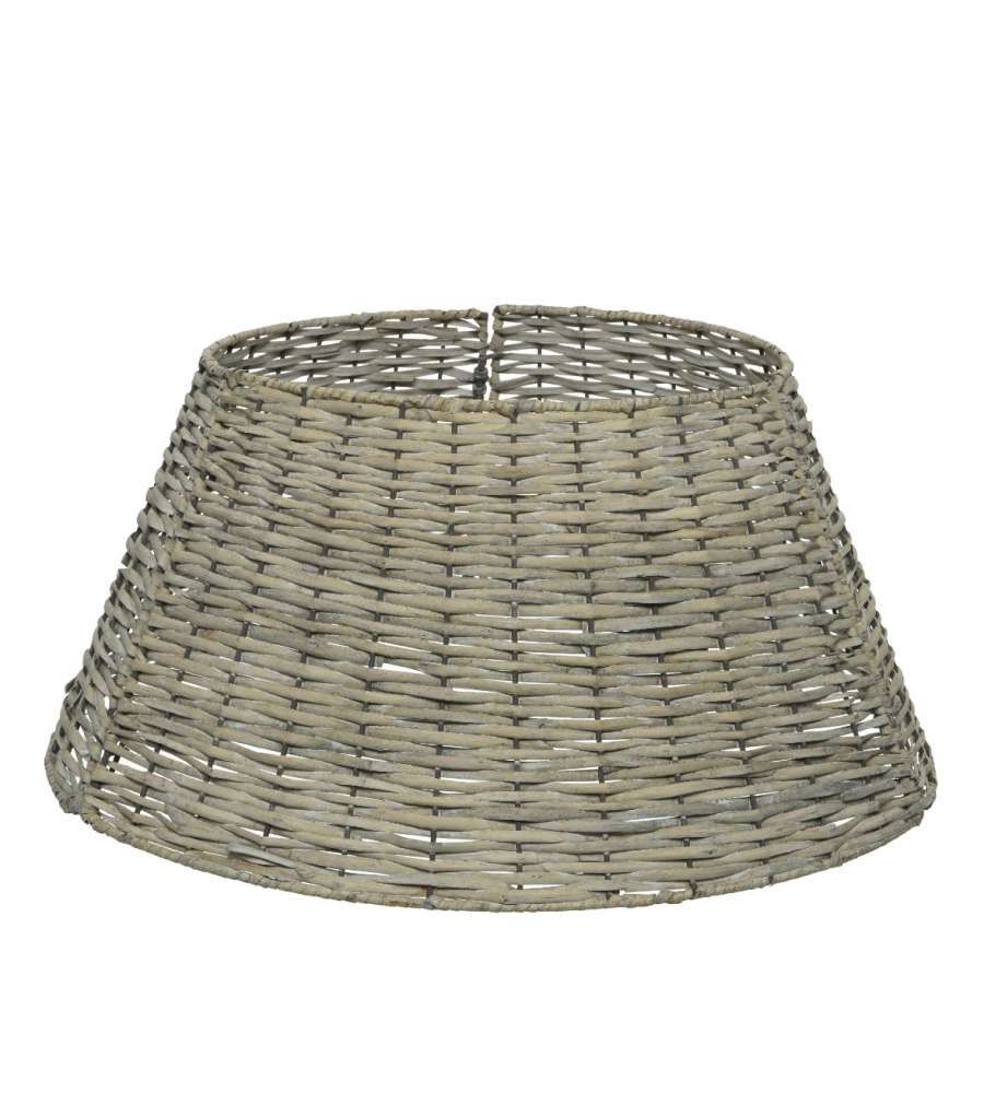 Cesto Porta Albero 70x28 cm Grigio - Salice Intrecciato Effetto Rattan