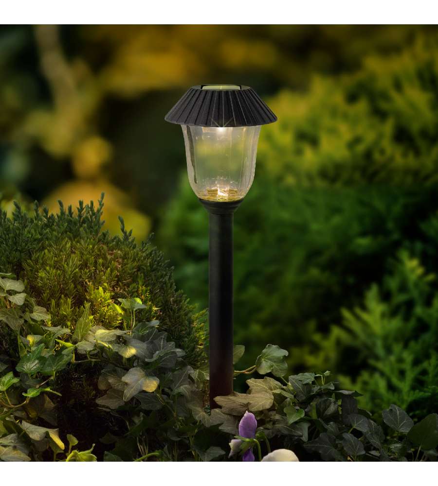 Paletti solari LED - Set 4 pezzi per giardino e vialetti