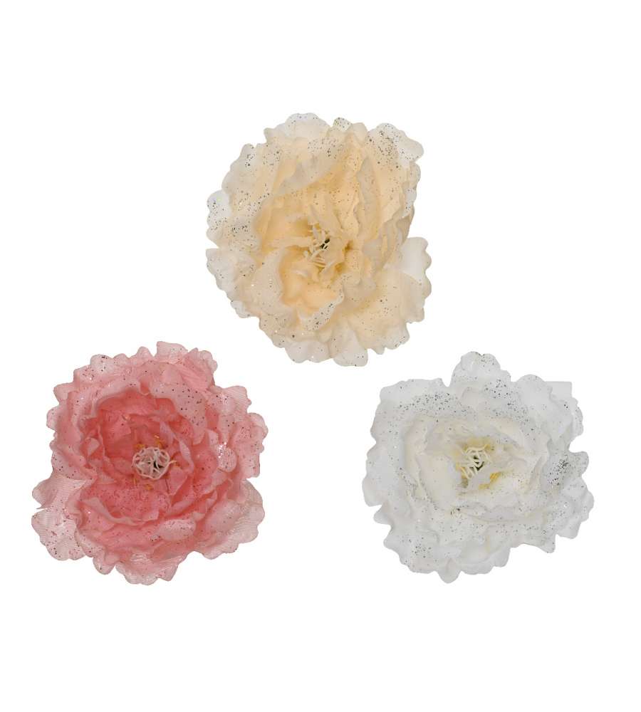 Decoro Peonia con clip