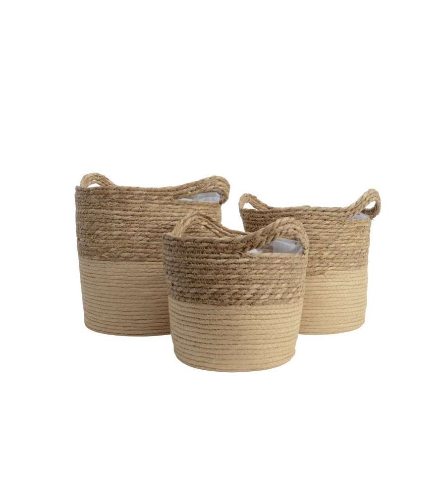 Cesta con manici in vimini