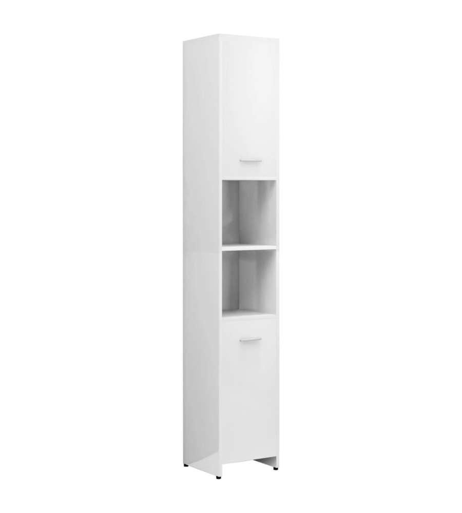 vidaXL Armadio da Bagno - Bianco Lucido - 30x183.5 cm