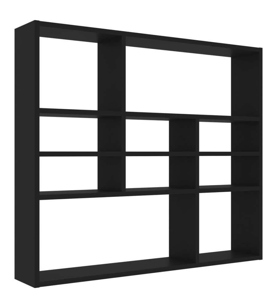 Scaffale a Parete Nero 90x16x78 cm in Truciolato