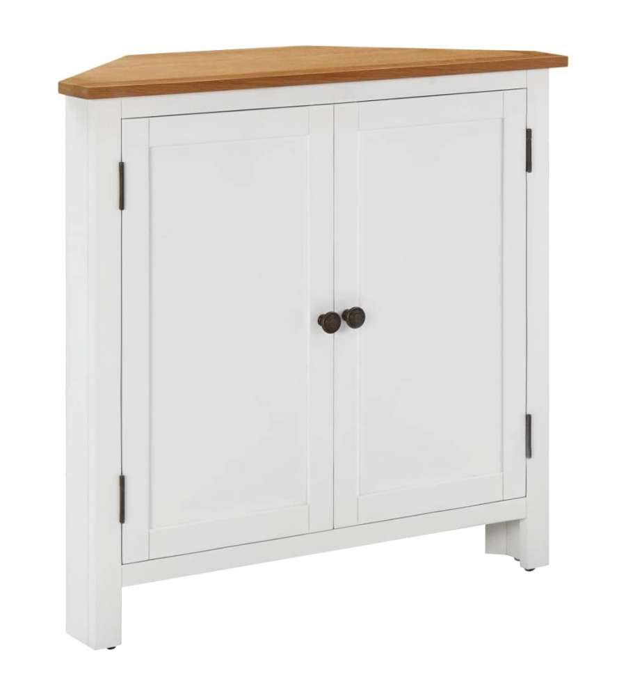 vidaXL Armadietto ad Angolo in Rovere e Acacia - 80x33,5x78 cm Marrone