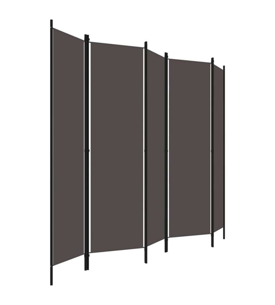 Paravento a 5 Pannelli Antracite 250x180 cm