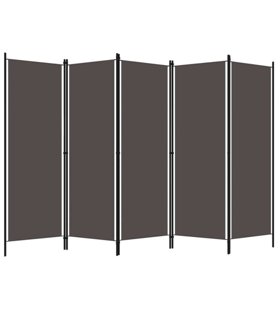 Paravento a 5 Pannelli Antracite 250x180 cm
