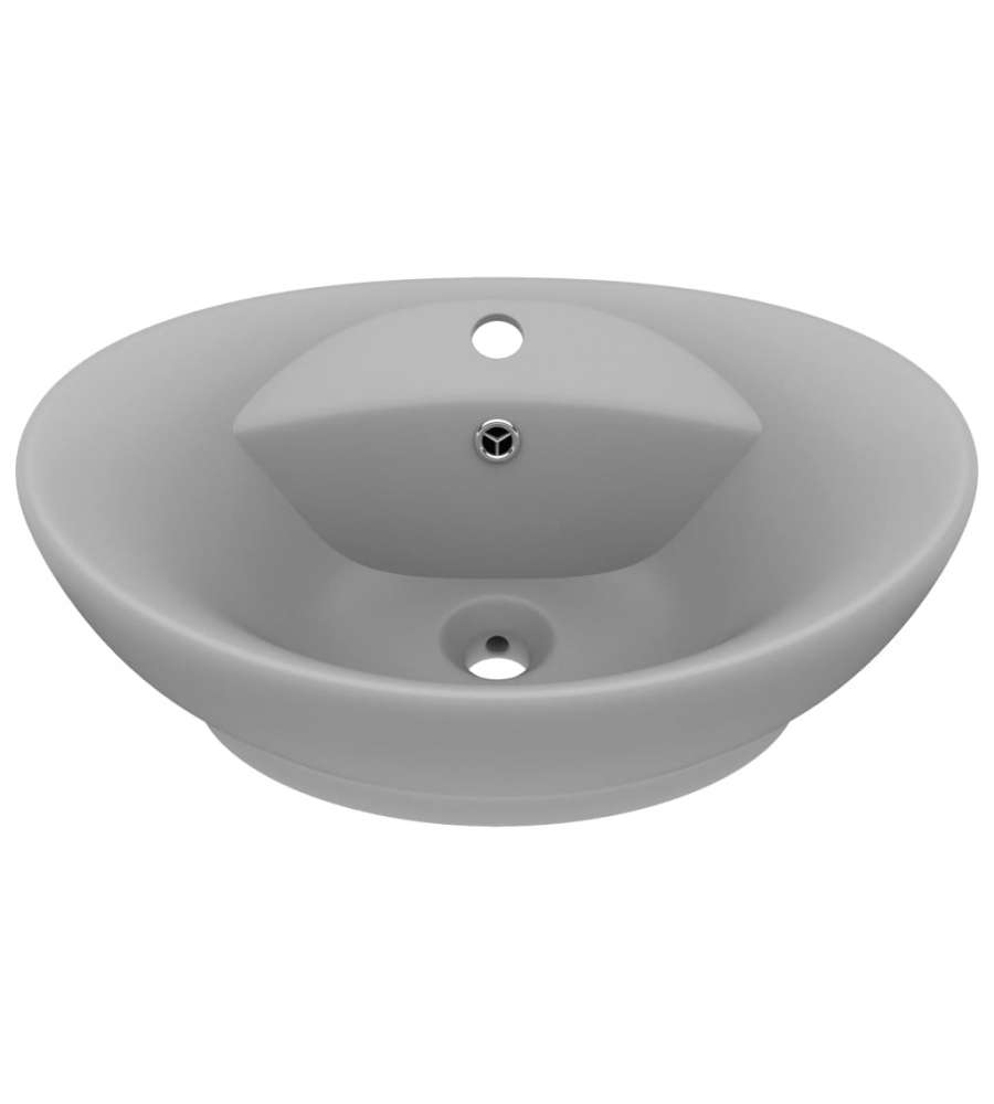 Lavabo con Troppopieno Ovale Turchese Grigio 58,5x39 cm Ceramica