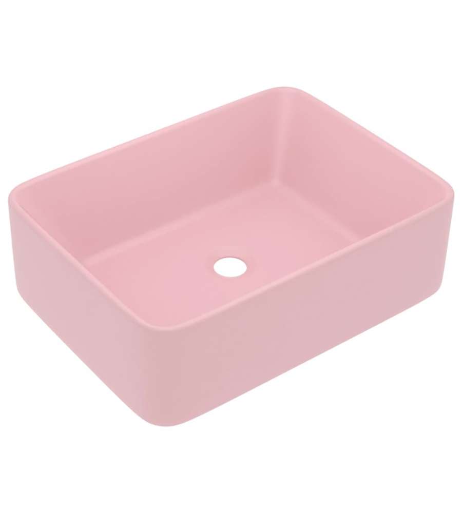 Lavandino Luxury Rosa Opaco 41x30x12 cm in Ceramica