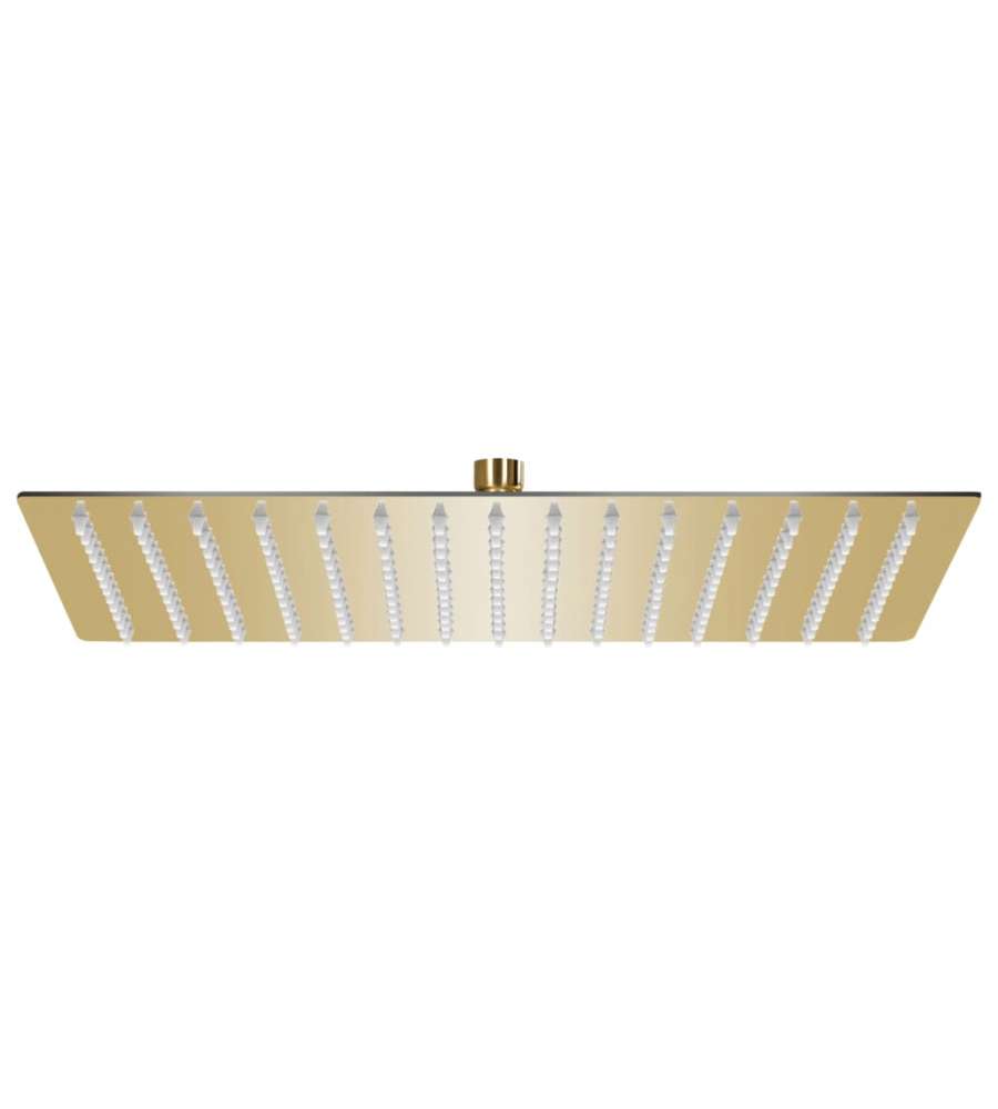 Testa Doccia a Pioggia Acciaio Inox 40x30 cm Rettangolare Oro
