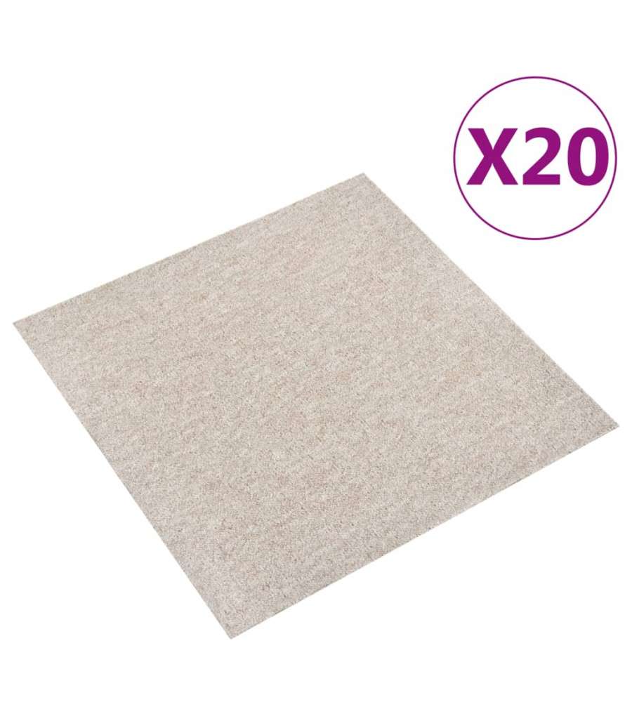 Quadrotte di Moquette 20 pz 5 mq 50x50 cm Beige Chiaro