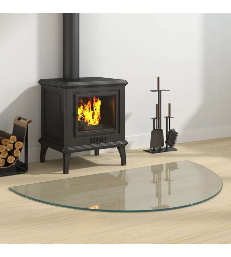 Lastra in Vetro per Caminetto Semicircolare 1000x600 mm 324112