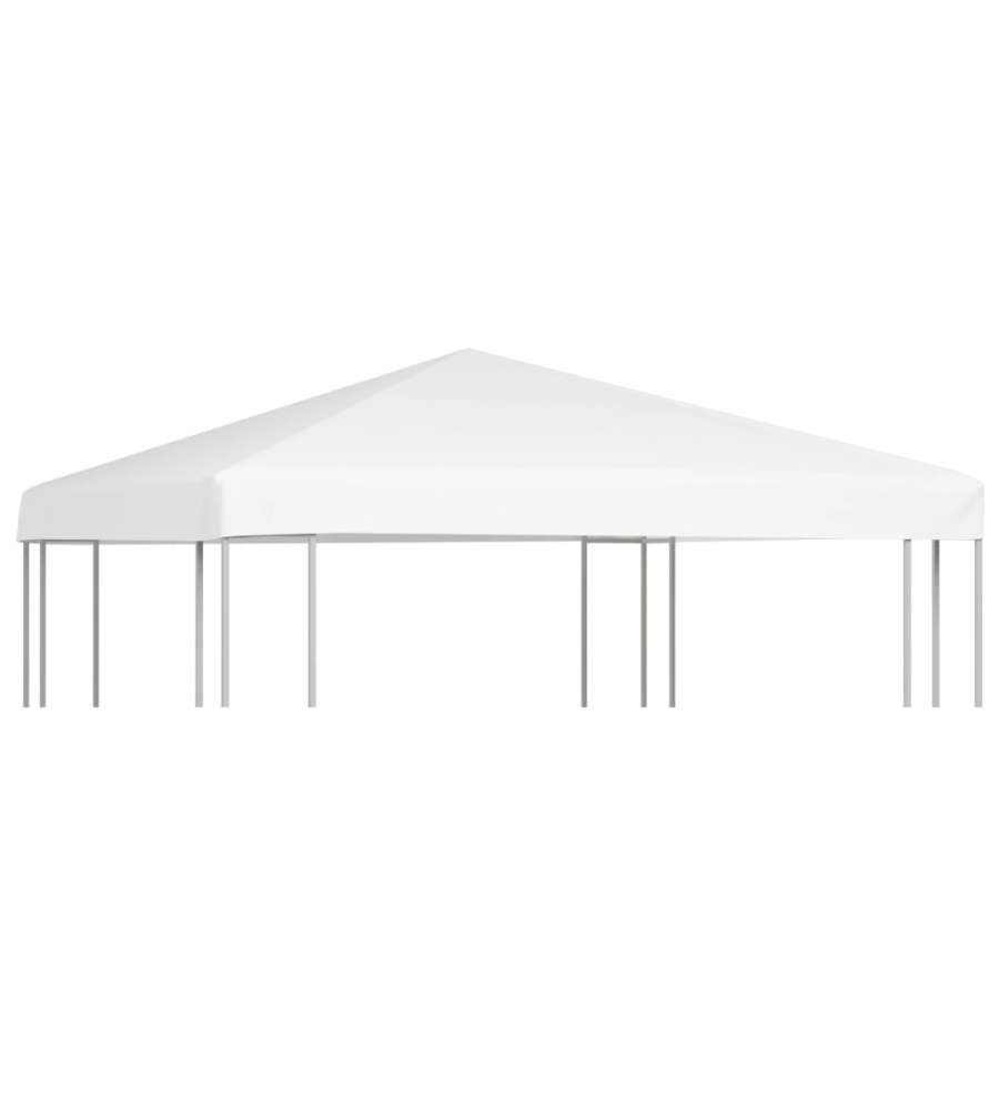 Copertura Superiore per Gazebo 270 g/m 3x3 m Bianca