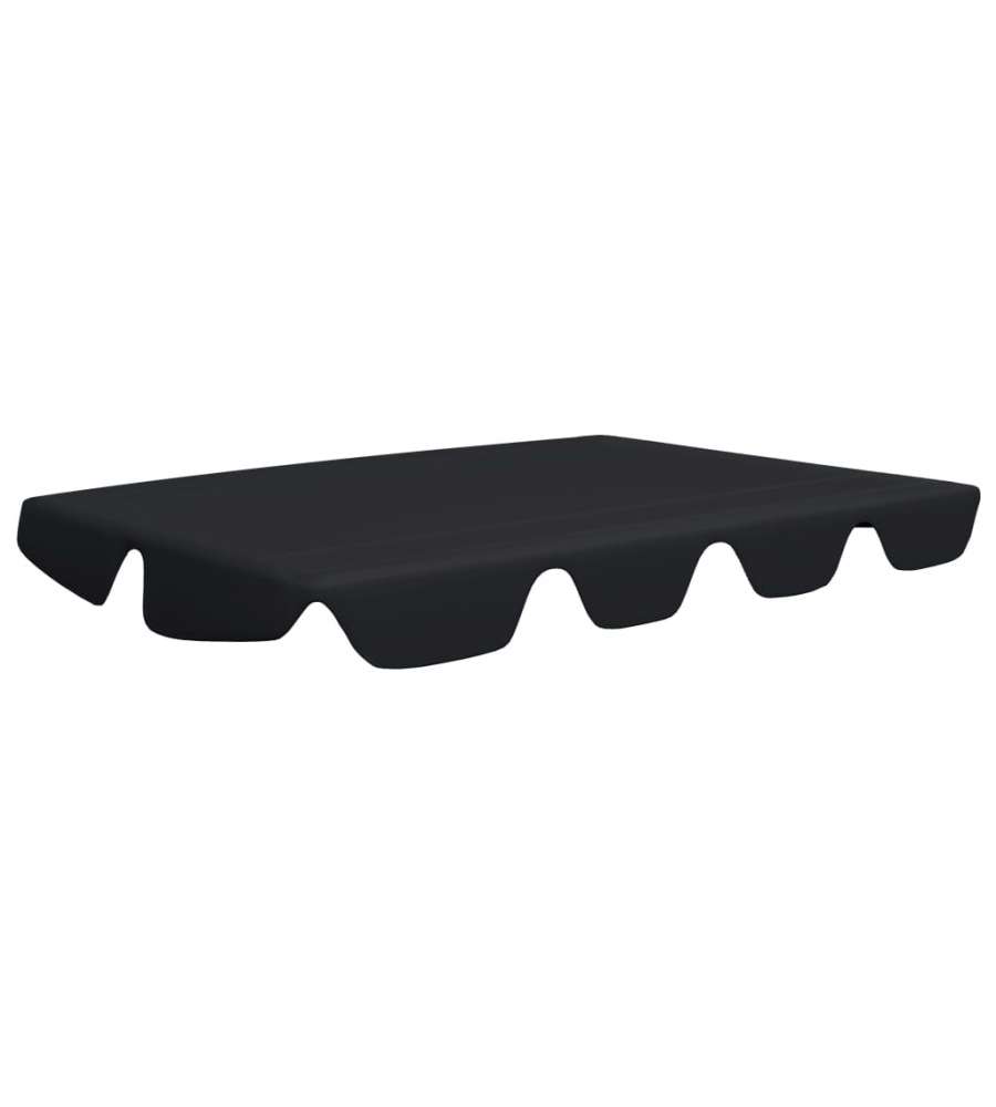 Baldacchino per Dondolo Giardino Nero 188/168x110/145 cm