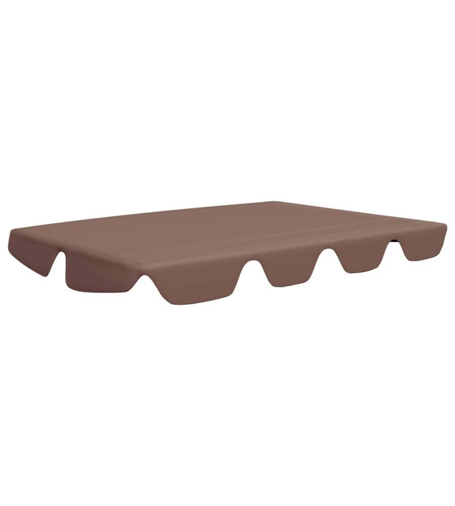 Baldacchino per Dondolo da Giardino Marrone 150/130x70/105 cm