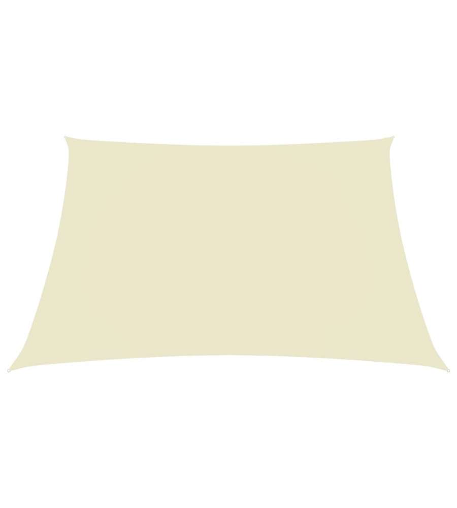 Parasole a Vela in Tela Oxford Quadrato 4,5x4,5 m Crema