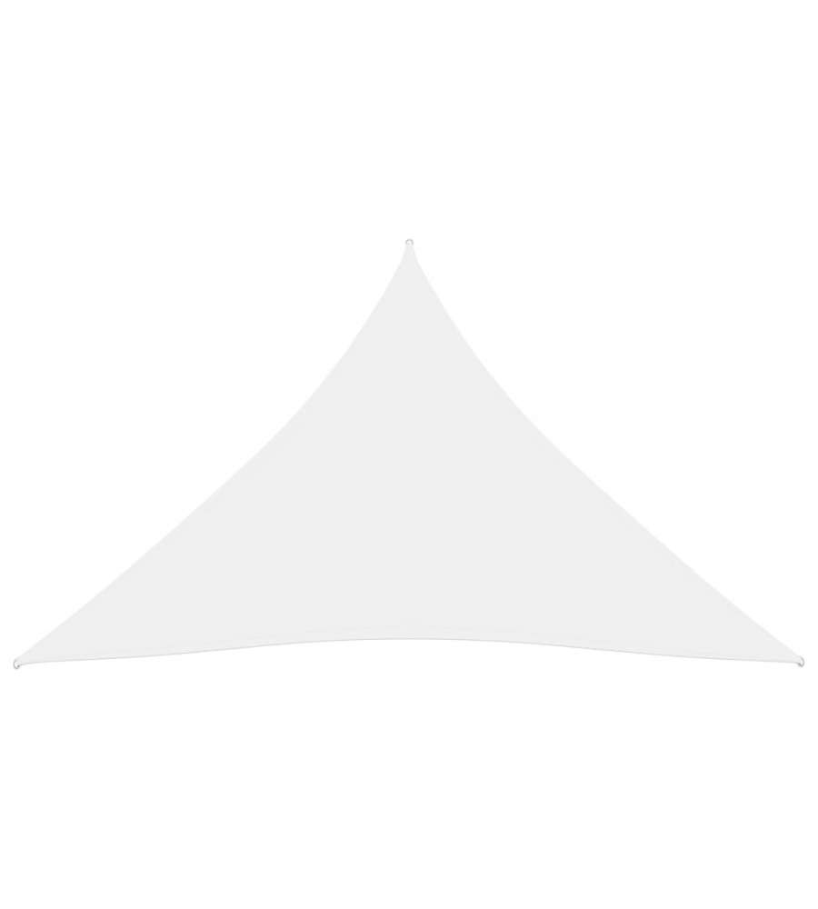 Parasole a Vela Oxford Triangolare 3x3x3 m Bianco