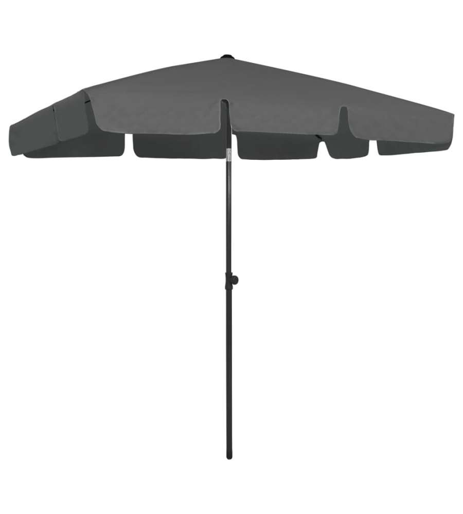 vidaXL Ombrellone da Spiaggia - Antracite - 200x125 cm
