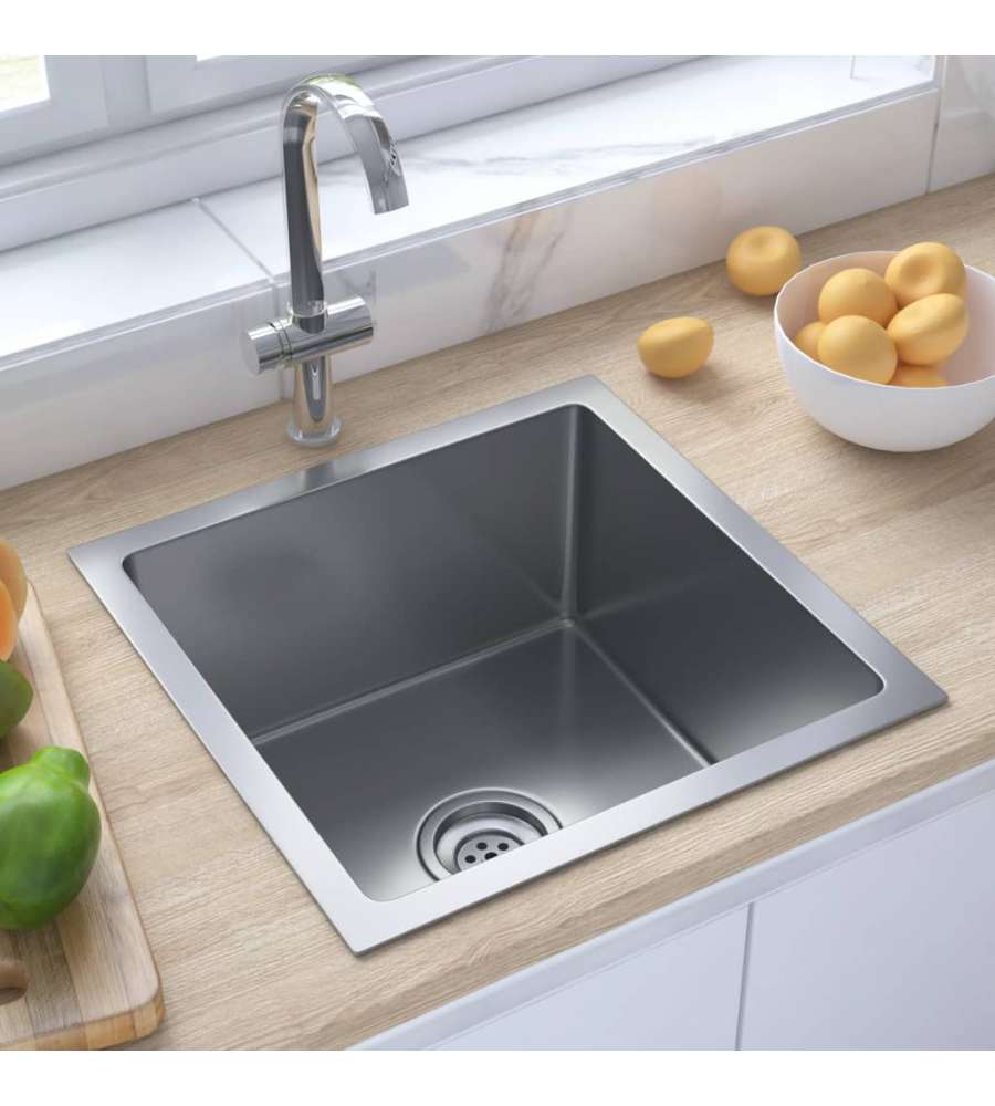 Lavello da Cucina 1 vasca in Acciaio Inox 40x40x20 cm