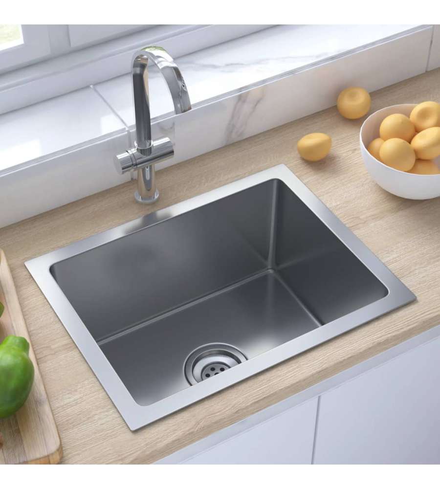 Lavello da Cucina 1 vasca in Acciaio Inox 44x34x20 cm