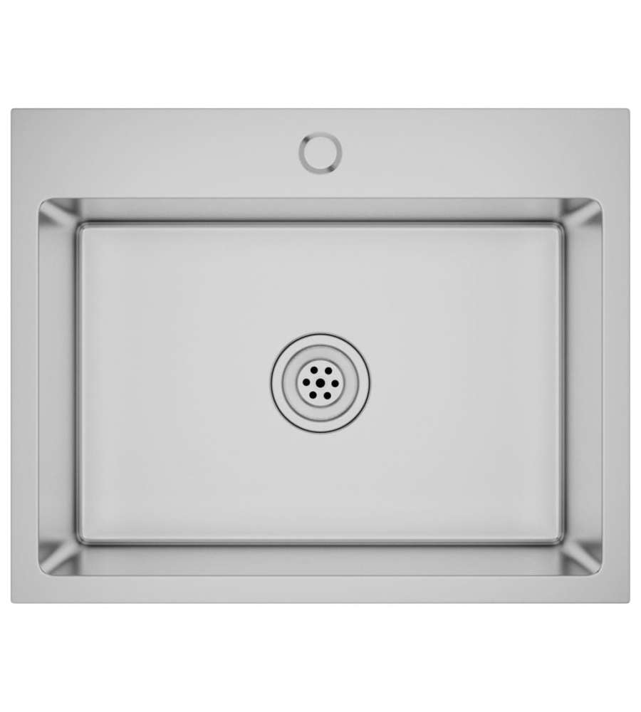 Lavello da Cucina 1 vasca in Acciaio Inox 55x44x20 cm