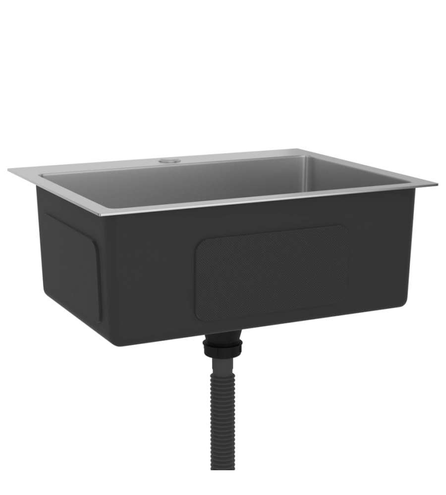 Lavello da Cucina 1 vasca in Acciaio Inox 55x44x20 cm