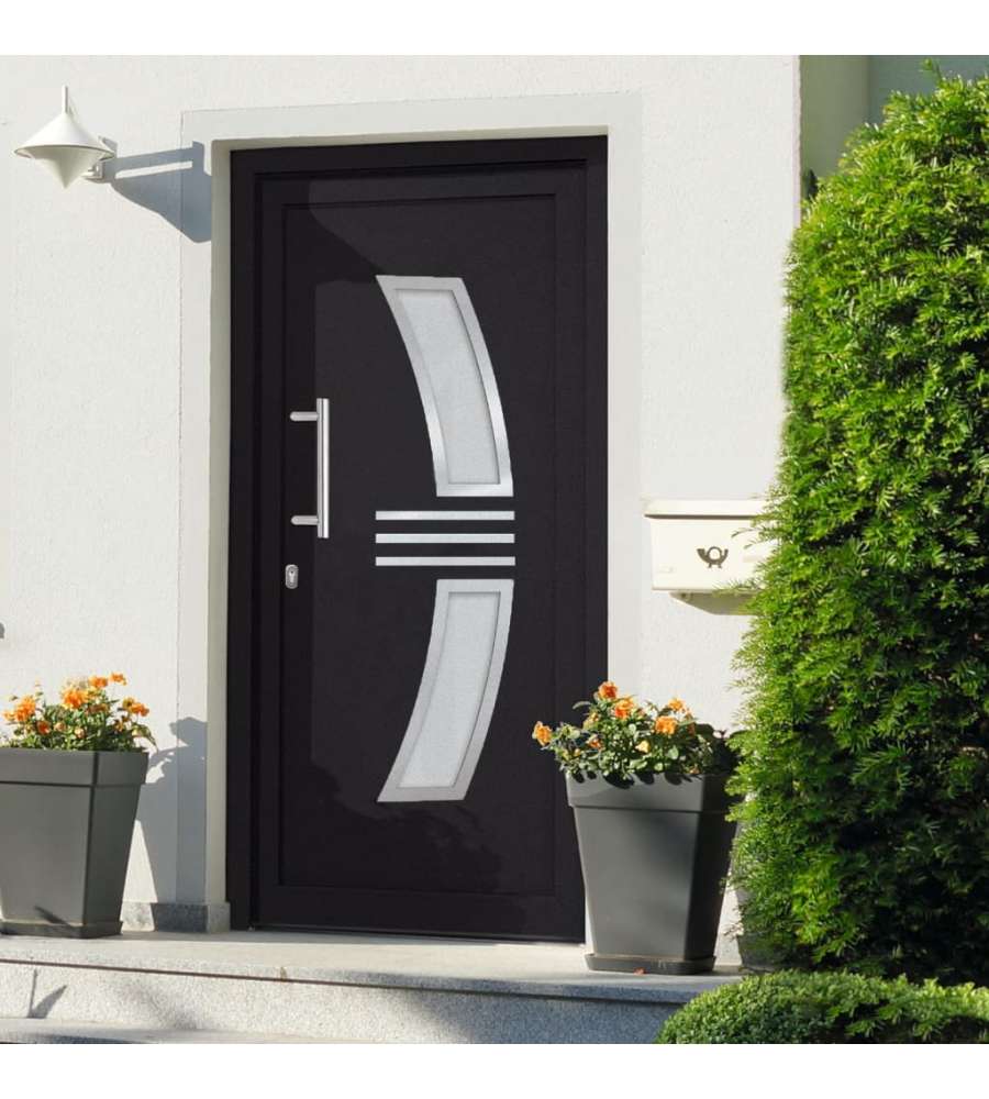 Porta di Ingresso Antracite 98x200 cm 3057571