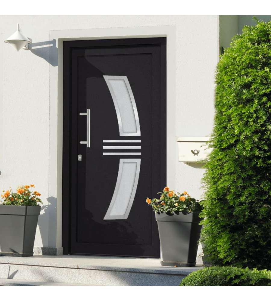 Porta di Ingresso Antracite 98x208 cm 3057572