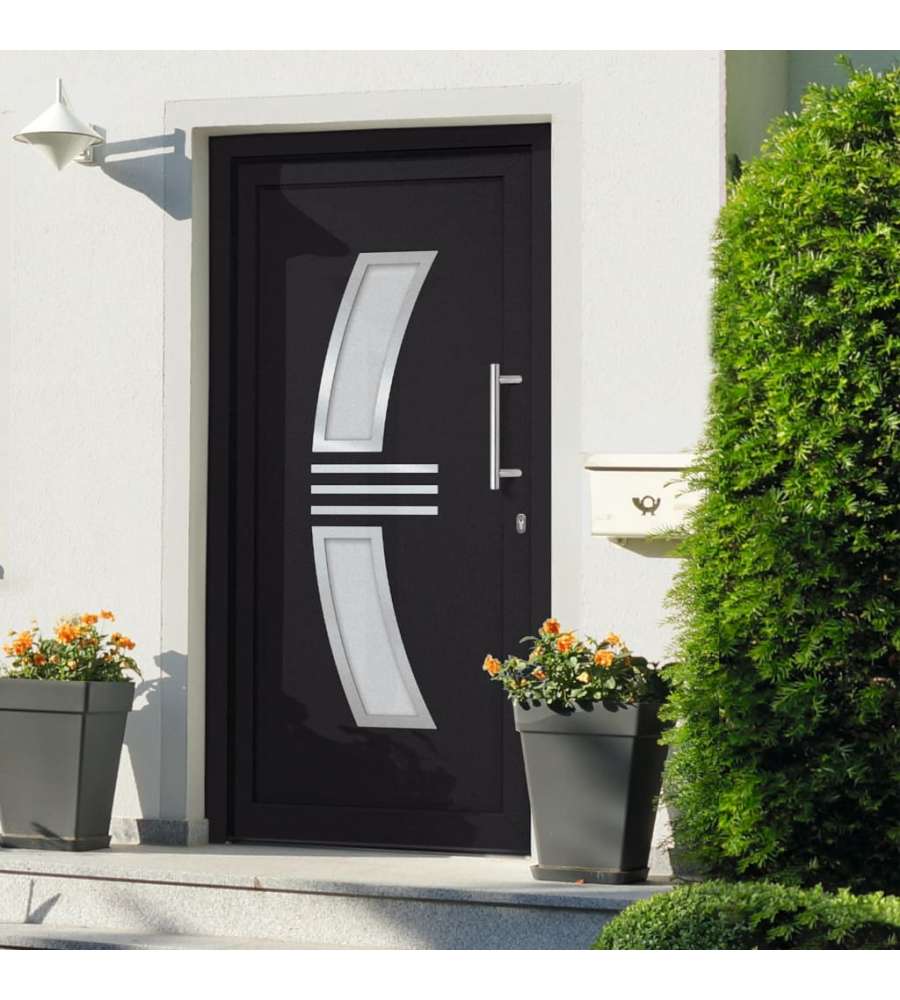 Porta di Ingresso Antracite 98x200 cm 3057576