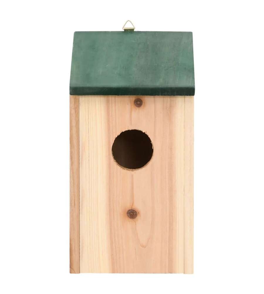 Casette per Uccelli 10 pz in Legno Massello di Abete 12x12x22cm