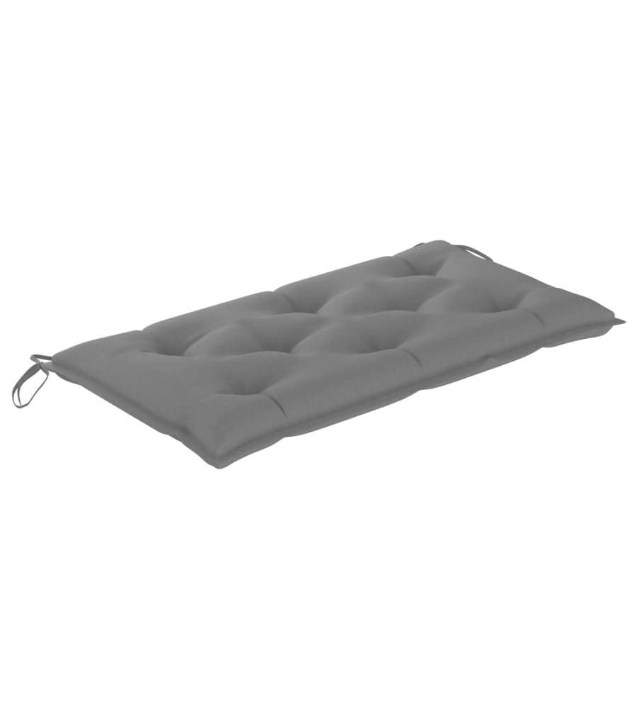Cuscino per Panca da Giardino Grigio 100x50x7 cm in Tessuto