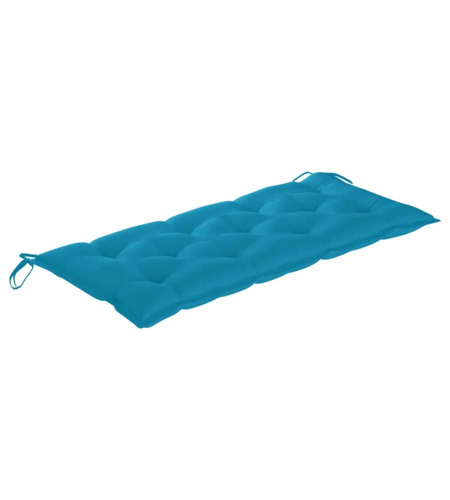 Cuscino per Panca da Giardino Azzurro 120x50x7 cm in Tessuto