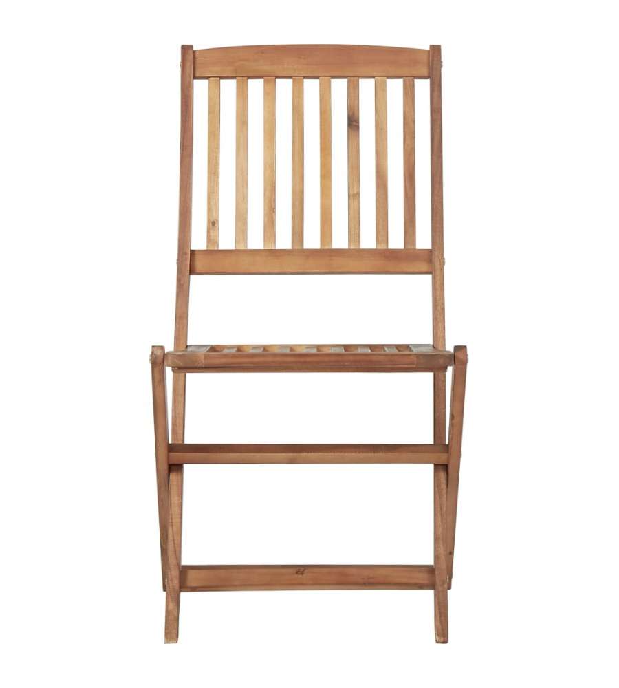 Sedie da Giardino Pieghevoli 2 pz in Legno Massello d'Acacia