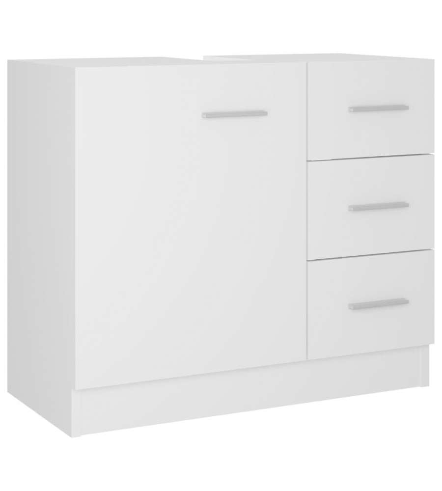vidaXL Mobile Sottolavabo Bianco 63x30x54 cm in Multistrato - Design Elegante e Spazio di Stoccaggio