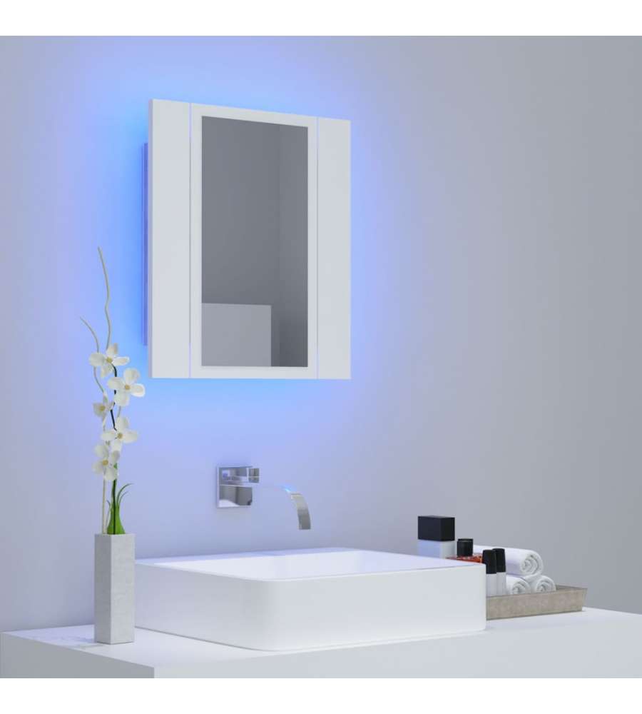 Specchio da Bagno con LED Bianco 40x12x45 cm in Acrilico