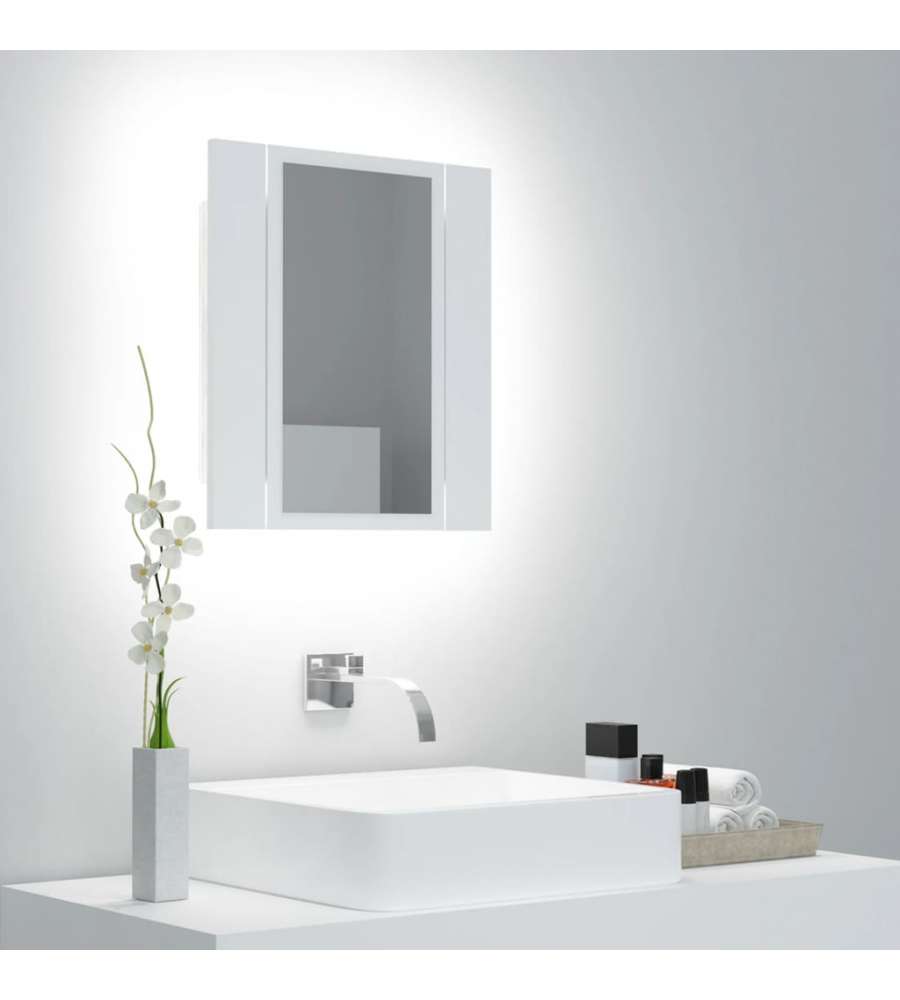 Specchio da Bagno con LED Bianco 40x12x45 cm in Acrilico