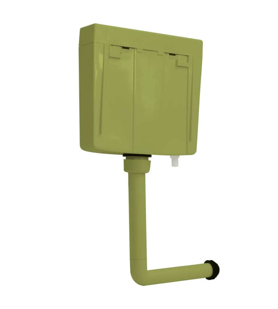 Sciacquone WC con Ingresso Acqua dal Basso 3/6 L Verde Oliva