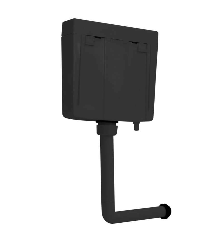 Sciacquone WC con Ingresso Acqua dal Basso 3/6 L Nero