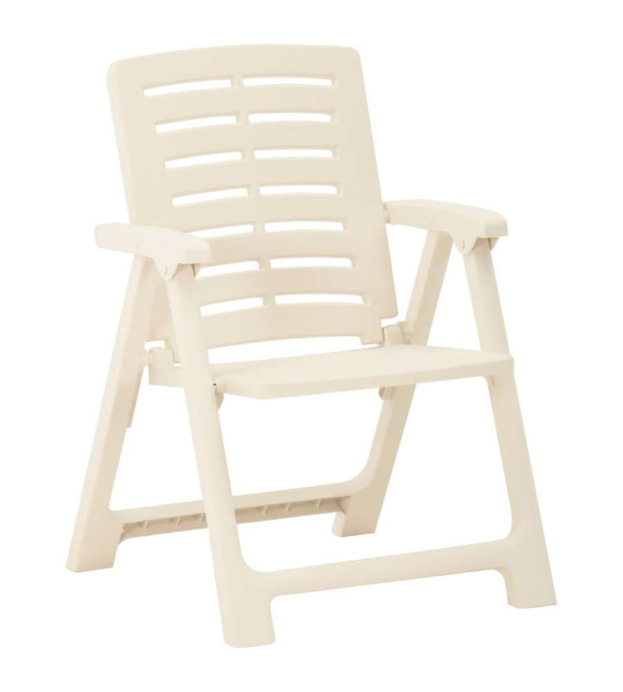 Sedie da Giardino 2pz in Plastica Bianca