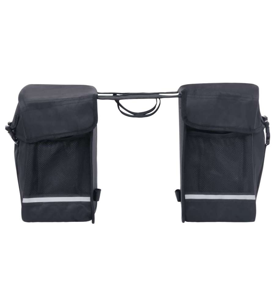 Borsa Doppia Bicicletta Impermeabile per Portapacchi 35 L Nero